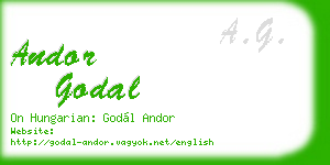 andor godal business card